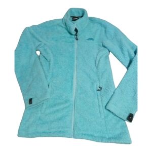 The North Face aqua plush fleece full zip jacket medium